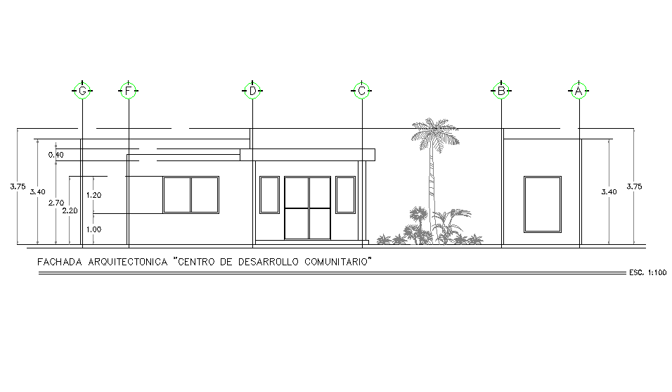 Elevation lawfirm plan detail dwg file