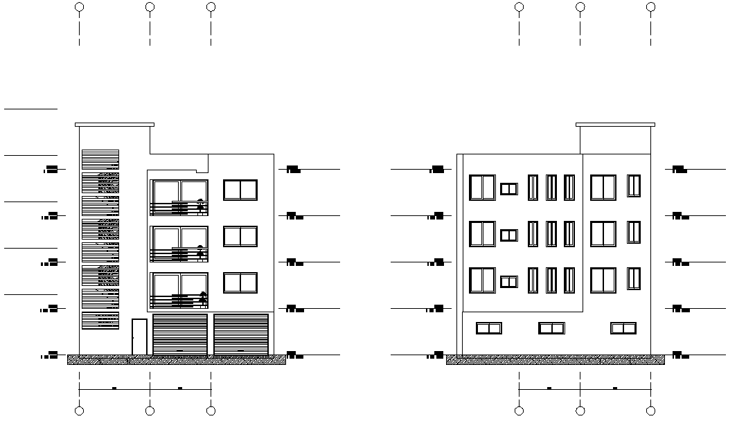 Elevation living place plan layout file