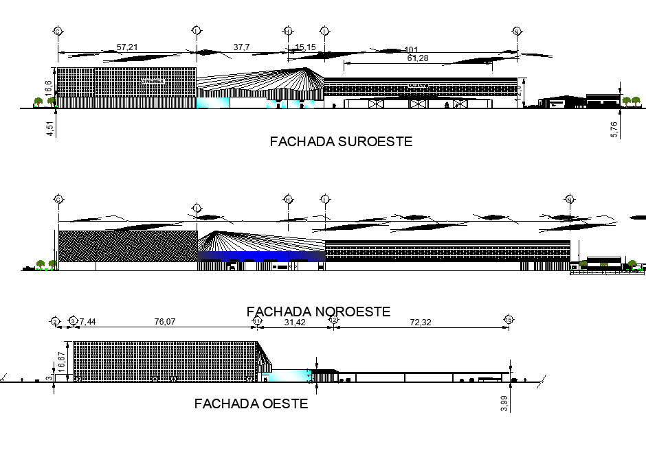 Elevation mall project plan autocad file