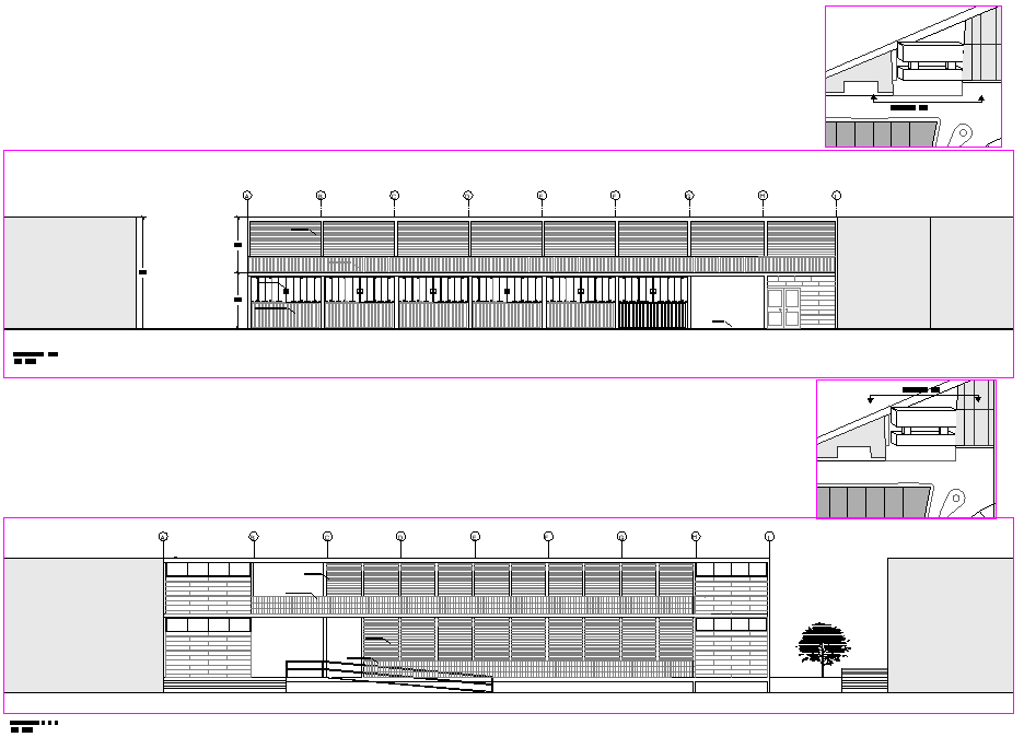 Elevation market wood supply detail layout file