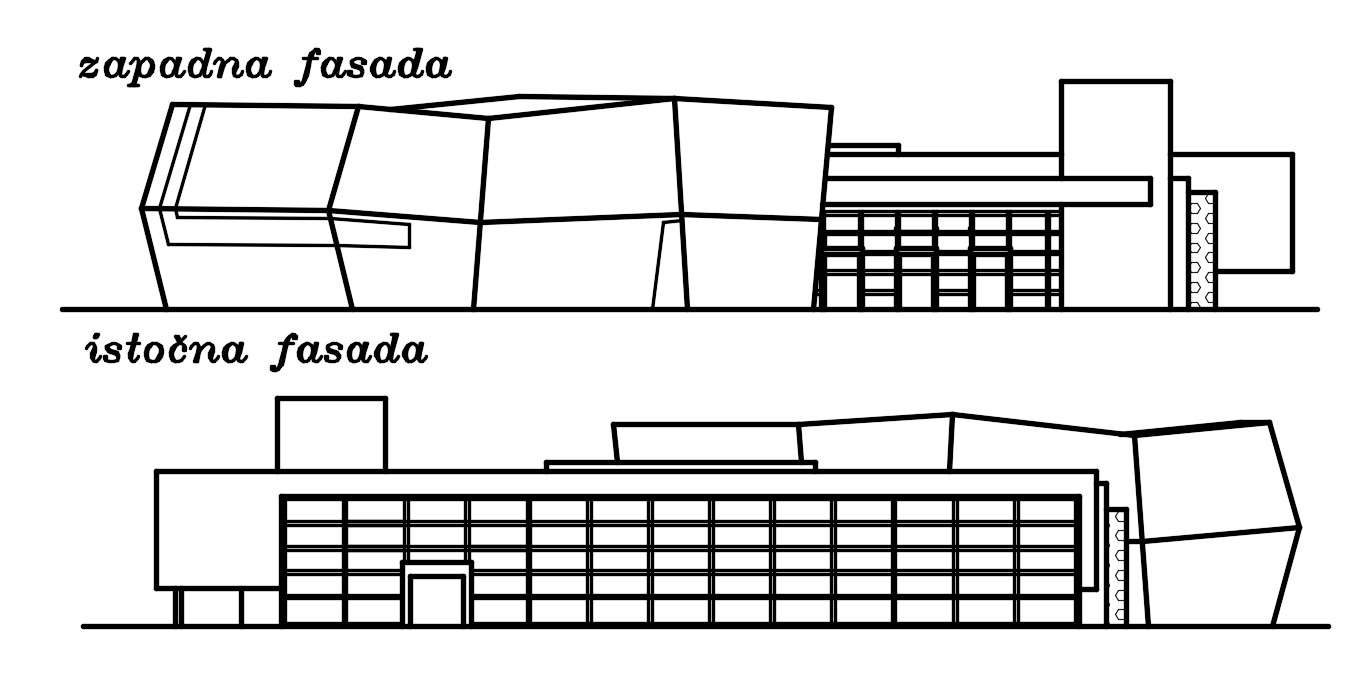 Elevation of hotel building design dwg file 