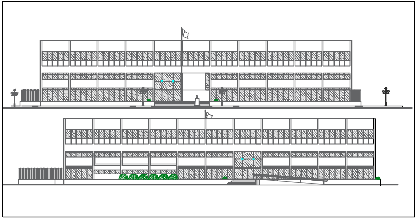 Elevation plan detail dwg file