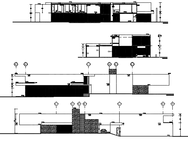 Elevation plan detail dwg file