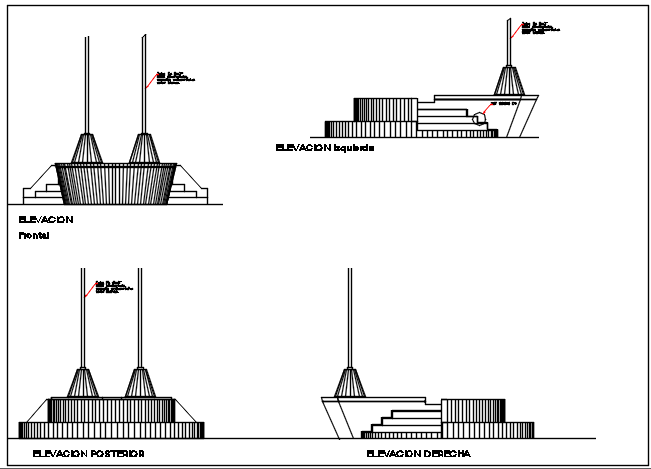 Elevation plan detail dwg file
