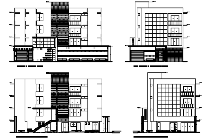 Elevation plan detail dwg file