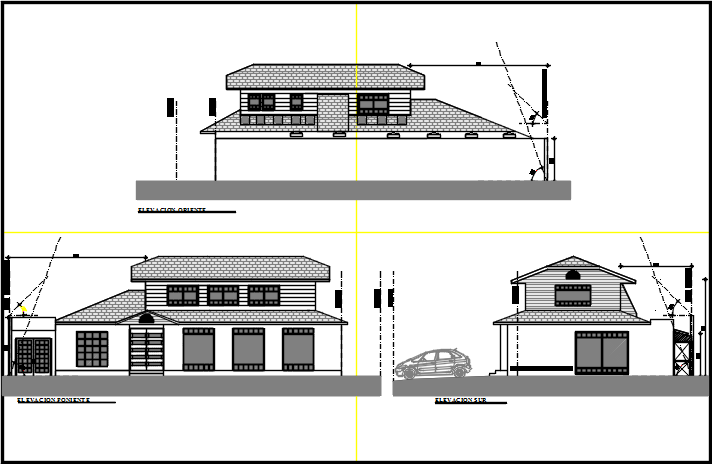 Elevation plan detail dwg file