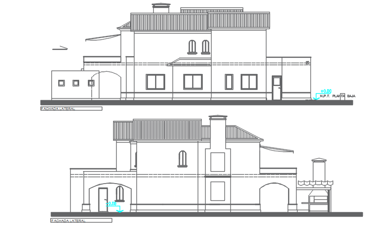 Elevation plan detail dwg file