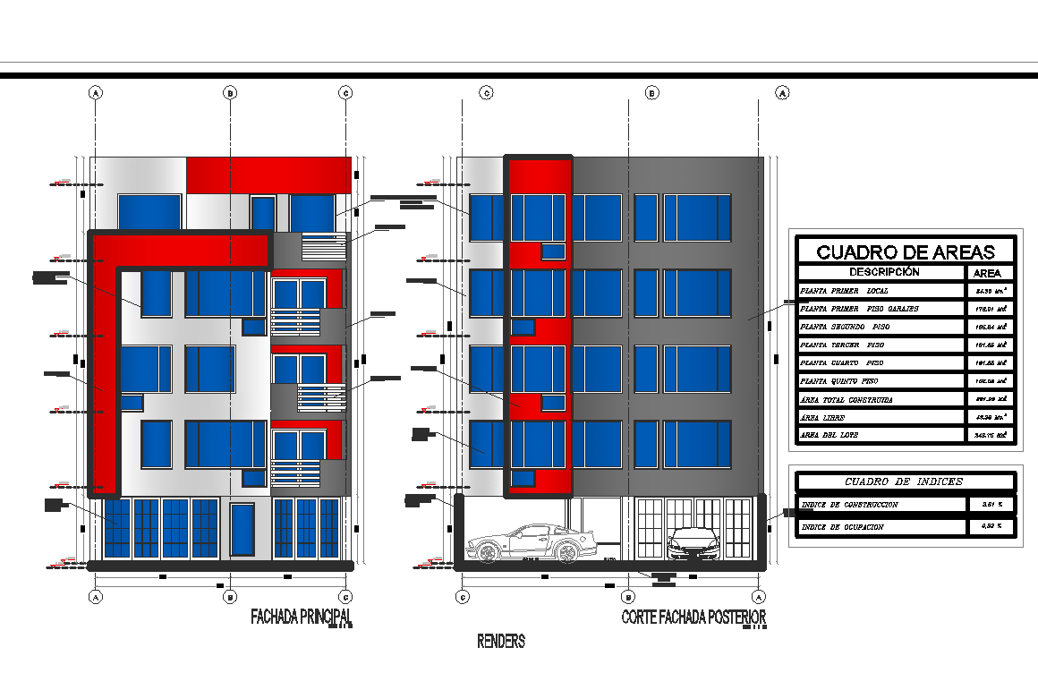 Elevation plan detail dwg file