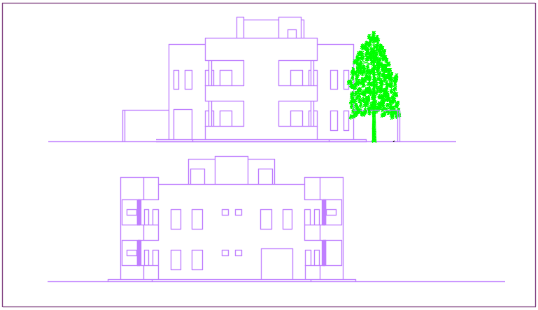 Elevation plan detail dwg file