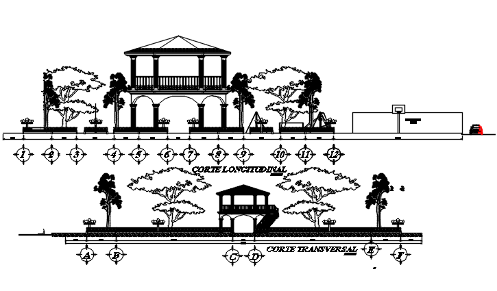 Elevation plan detail dwg file