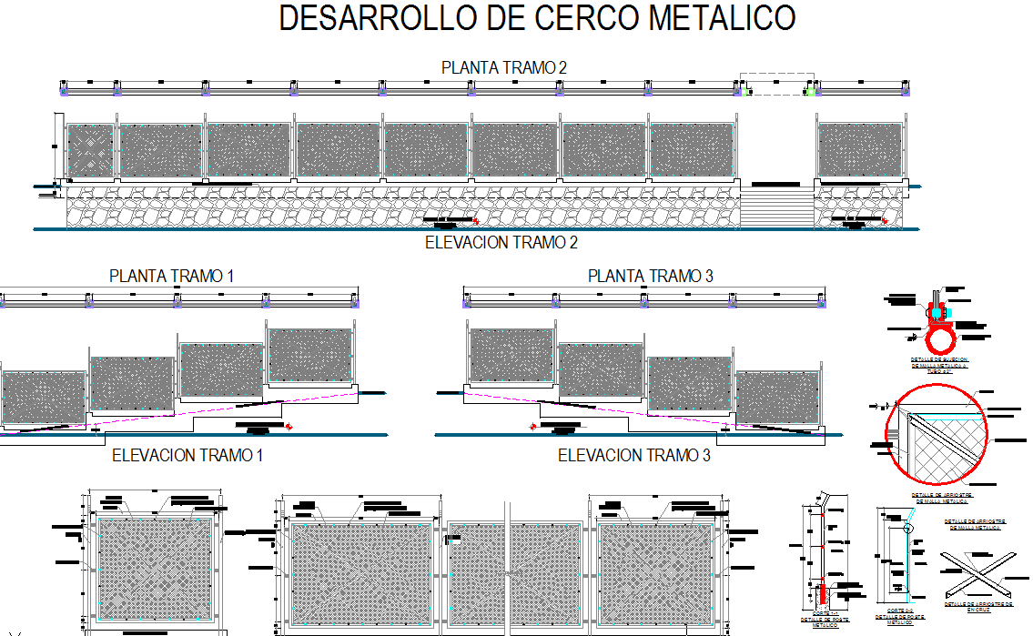 Elevation reeling plan view detail dwg file