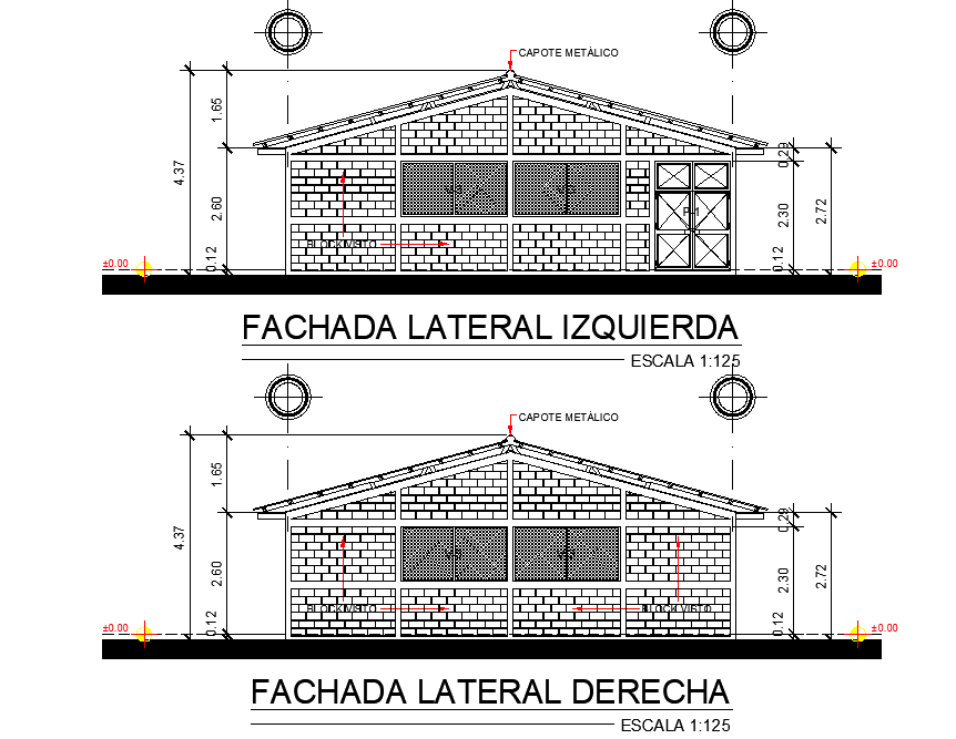 Elevation rural community market layout file