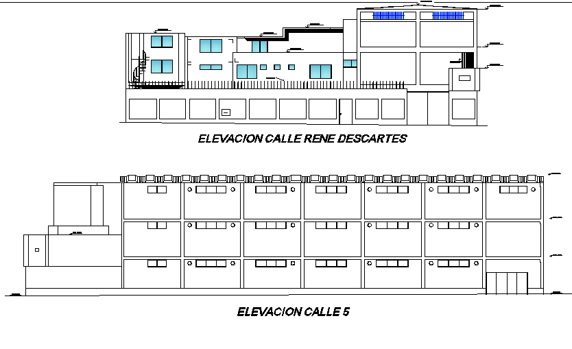 Elevation textile factory plan detail dwg file