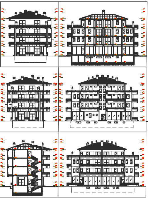 Elevation view of apartment