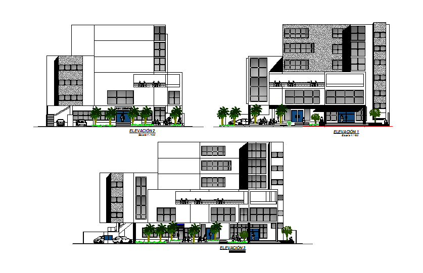 Elevation working detail dwg file