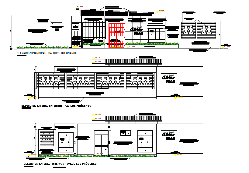 Elevation working detail dwg file