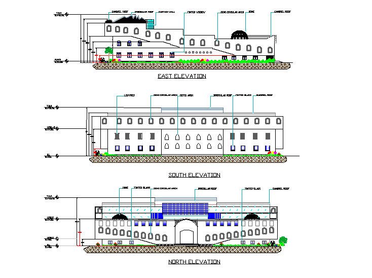 Elevation working detail dwg file
