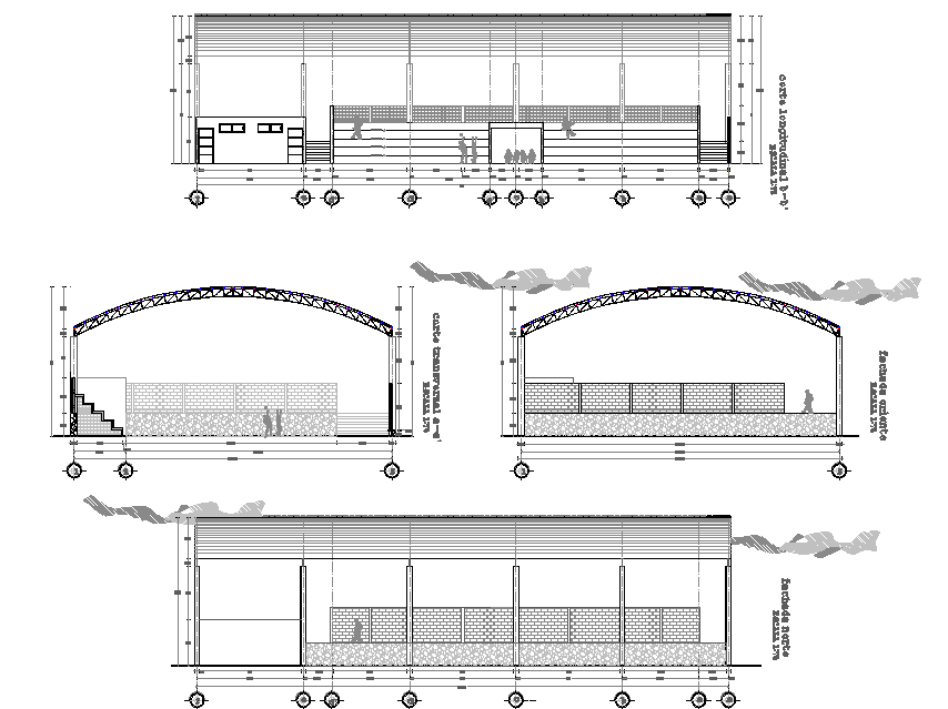 Elevation working plan detail dwg file
