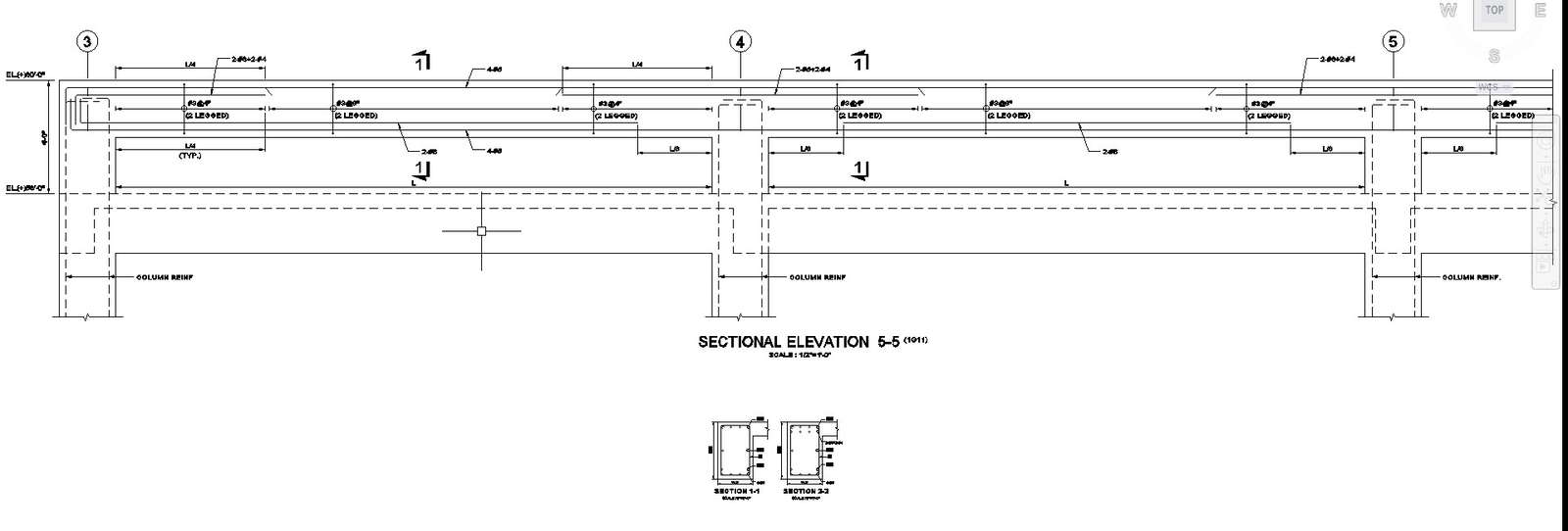 Architectural Section and Elevation in AutoCAD Format