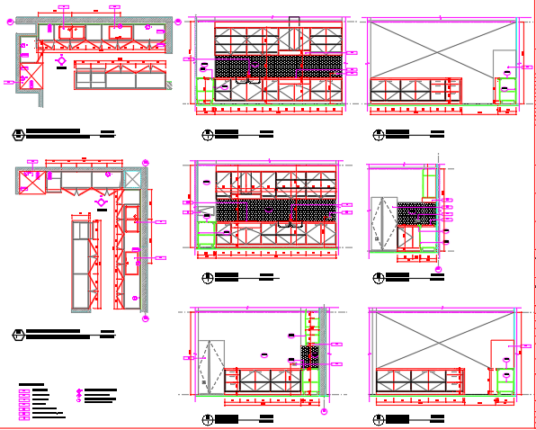 Elevations of kitchen 