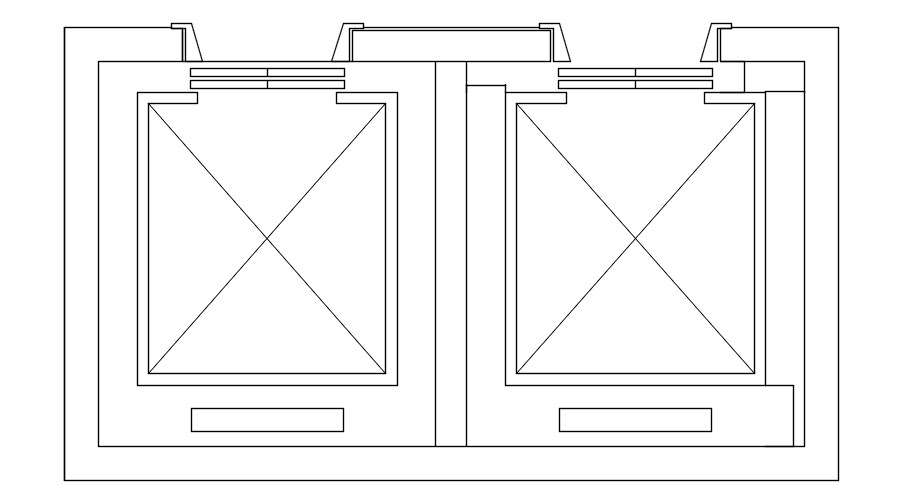 Elevator plan cad block in AutoCAD, dwg file.