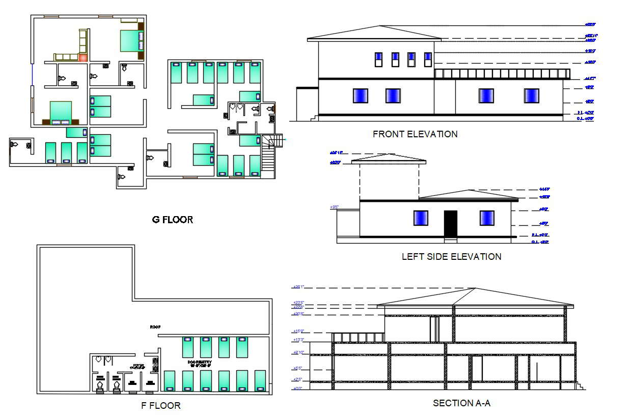 Employee Housing Plan DWG File