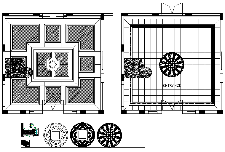 Entrance architect detail dwg file