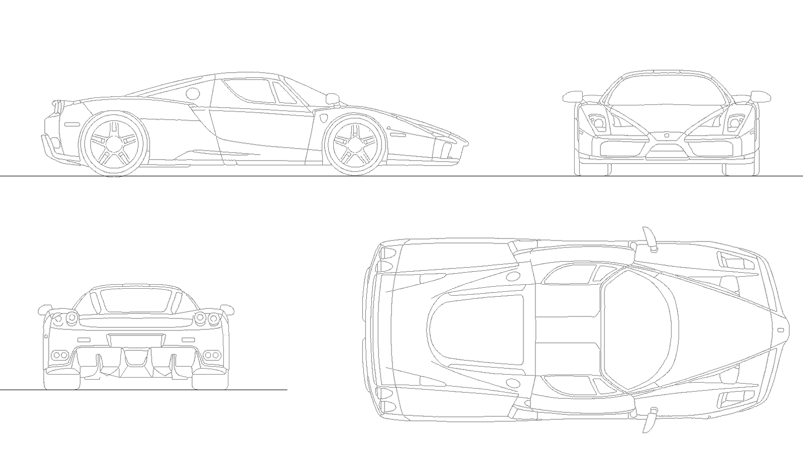 Enzo Ferrari plan detail dwg.