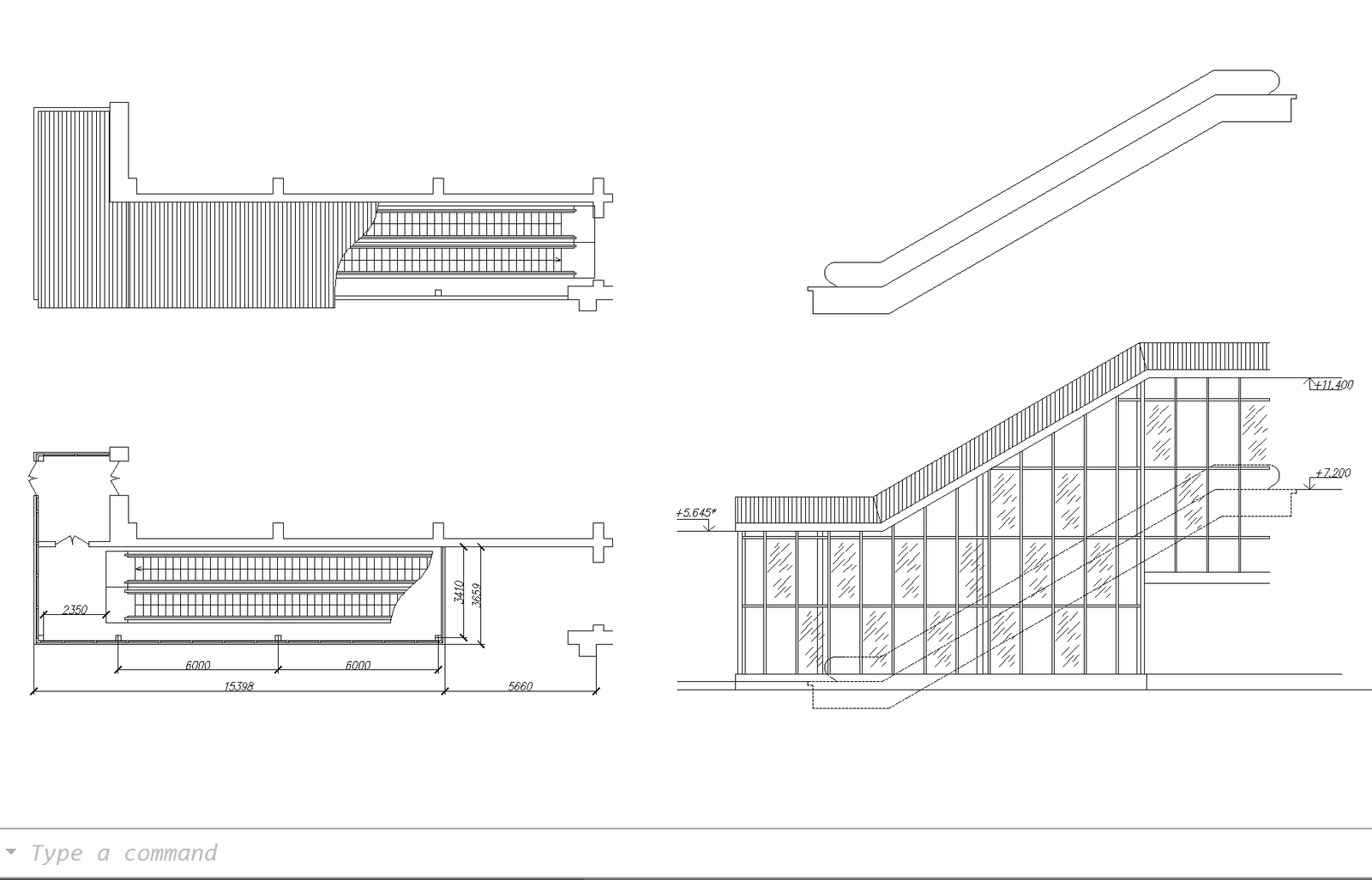 Escalator Plan In DWG File 
