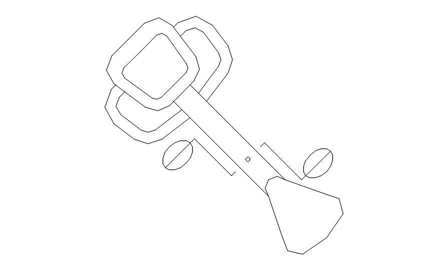 Exercise Bike of gym cad blocks in AutoCAD, dwg file.