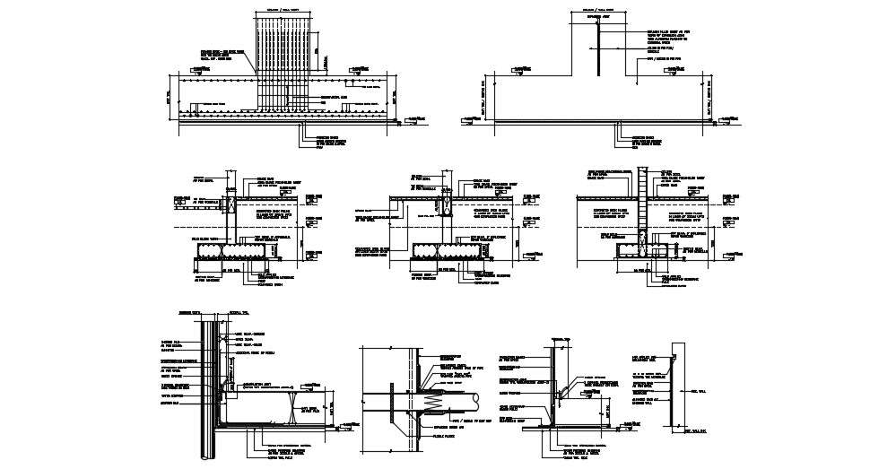 Expansion Joint  With Water proofing Drawing AutoCAD file 
