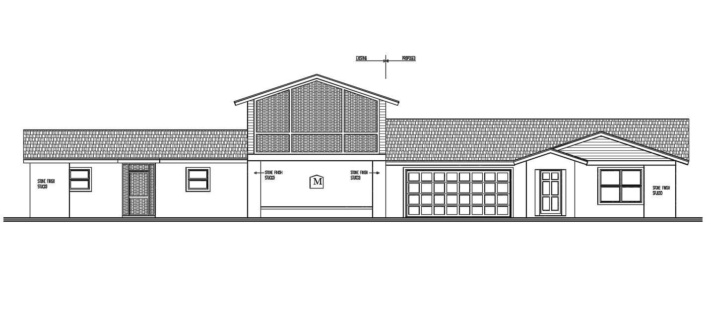 Exterior House Elevation Design DWG File