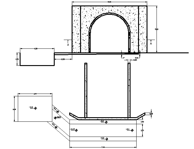 Exterior wall detailing elevation dwg file