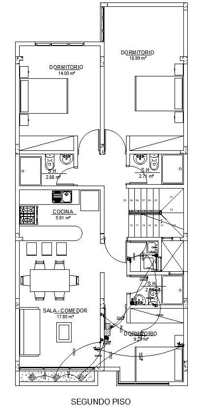 Second Floor Exterior Lighting DWG Plan for AutoCAD Design