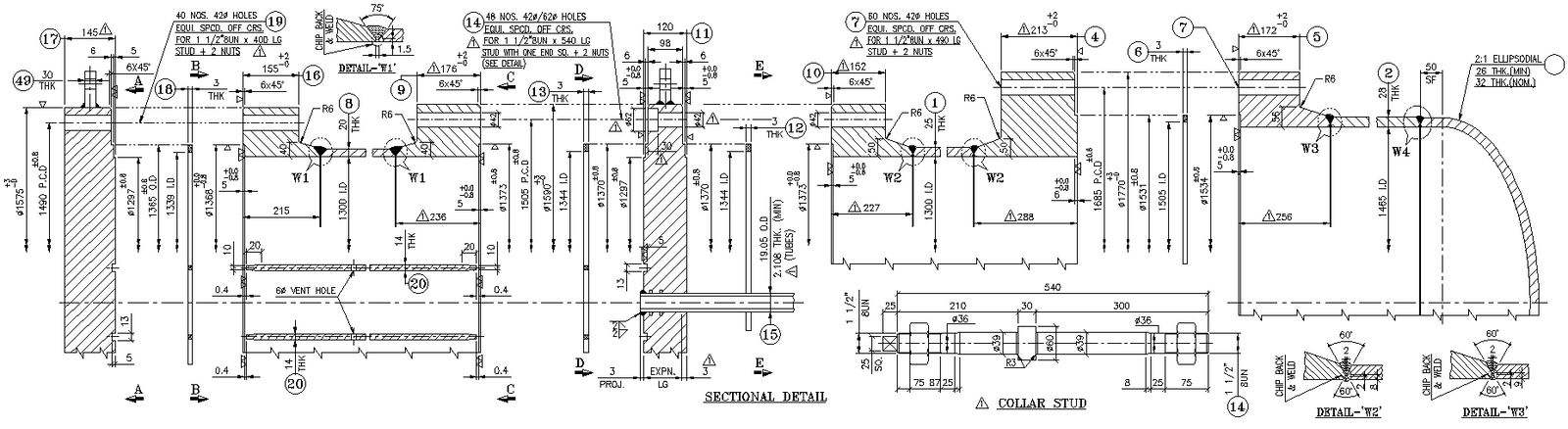 Fabrication Detail for heat Exchanger  DWG AutoCAD file