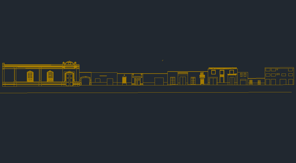 Facade 3 d plan detail dwg file