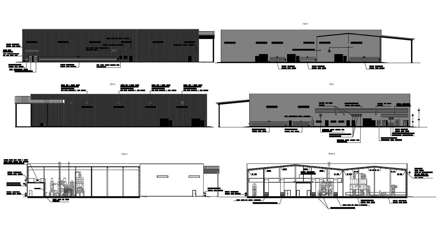 Factory Building Design AutoCAD File