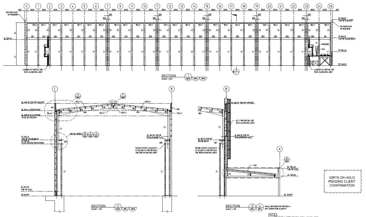 Factory Section With Working Drawing PDF File 