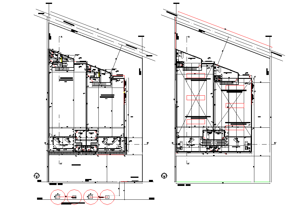 Factory layout planning detail dwg file