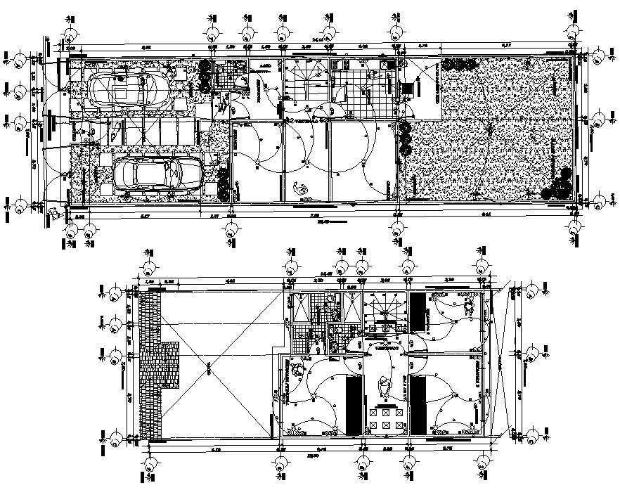 False Ceiling Electrical Wiring CAD Drawing