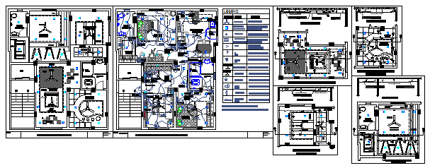 False ceiling and electrical lay out design for house design drawing