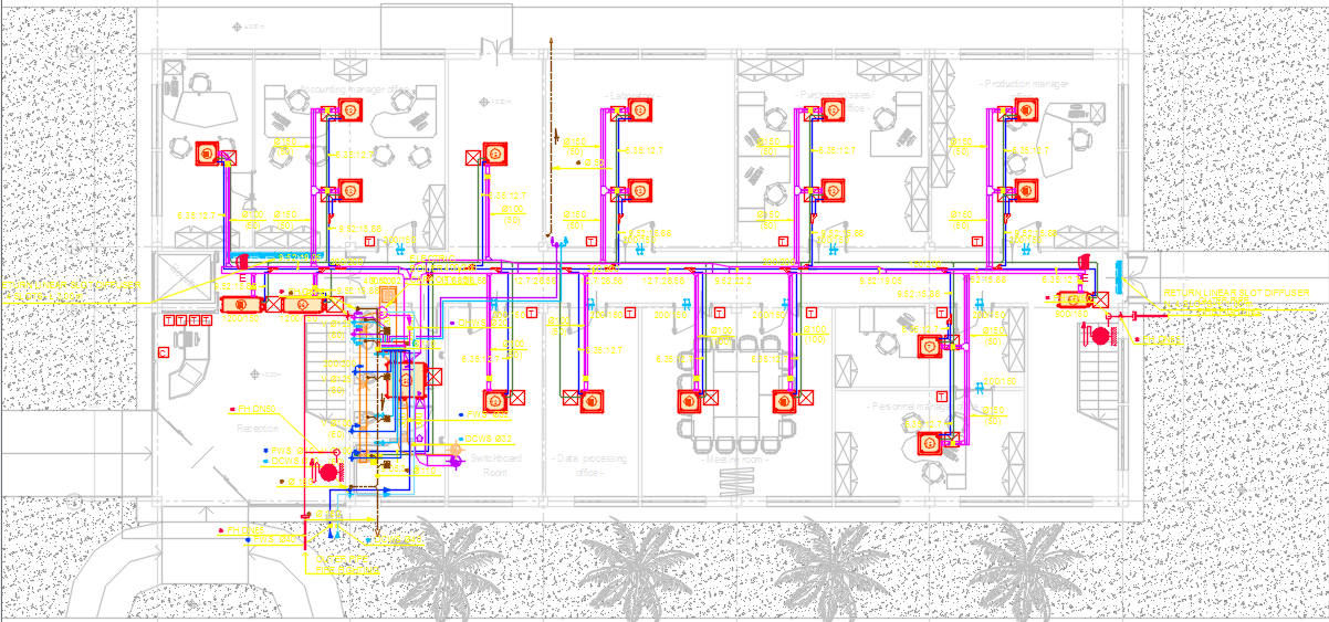 Feedmill Factory Administration Building dwg file