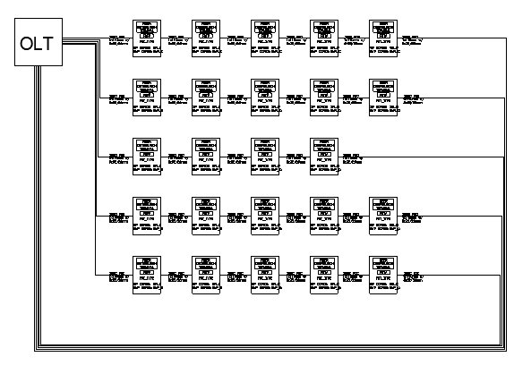 Fiber Distribution Terminal Layout DWG AutoCAD File