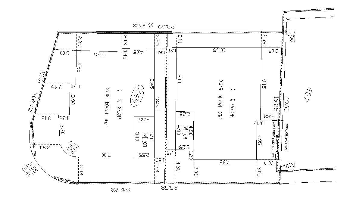 Final Site Plot Planning With Area Measurement CAD File