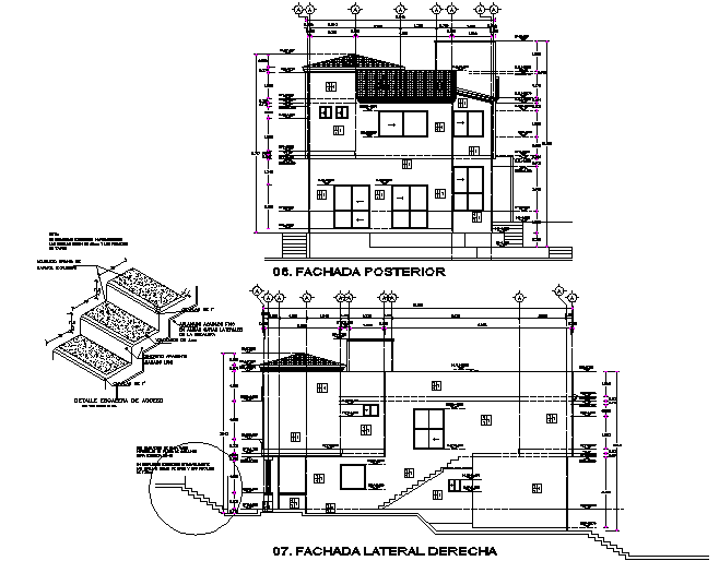 Finish house detail dwg file