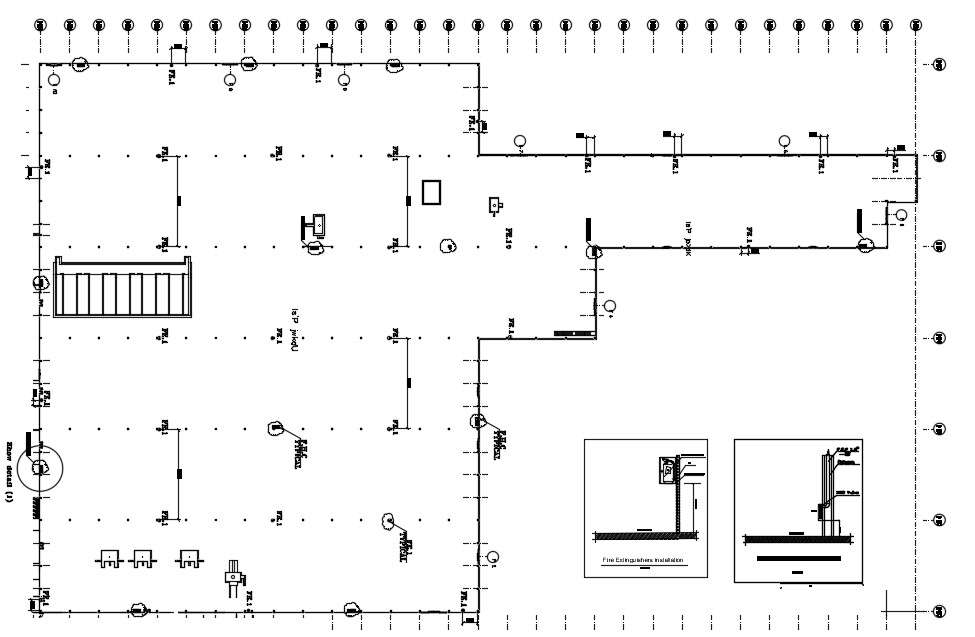 Fire alarm installation system CAD plan download