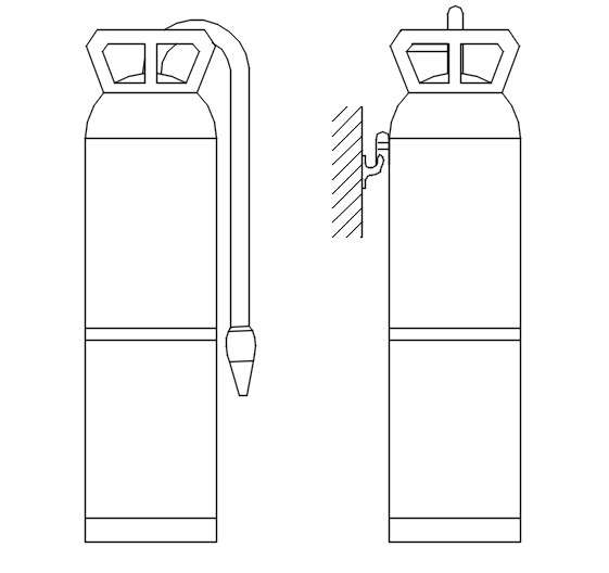Fire extinguisher block