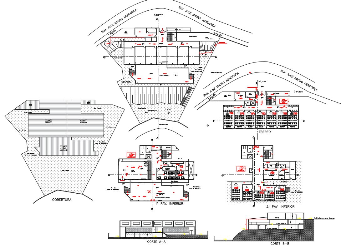 Fire Safety Plan for School Buildings in AutoCAD DWG Format