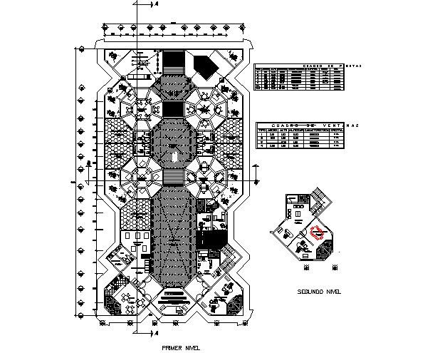 First floor plan and second floor plan detail dwg file