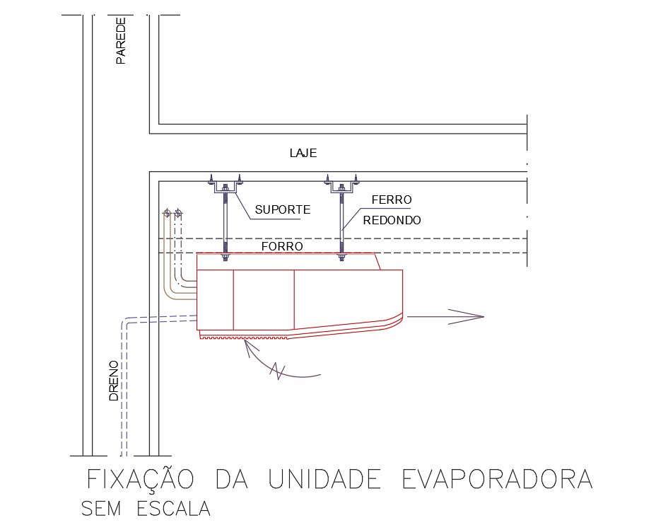Fixing Evaporator On Grid Free CAD Drawing